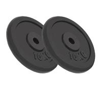 vidaXL Plaques de poids en fonte pour haltère et barre de curl 2x10 kg