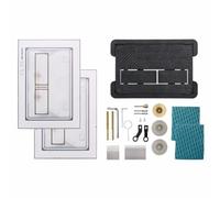 Plaque de poignée cachée carrelée pour Geberit Delta 21/50, plaque de poignée WC à carreler - verticale, encastrée et cachée, fixation magnétique, kit complet pour un montage facile