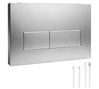 Plaque de poignée de WC compatible avec Geberit Sigma, série UP300 et UP320, 246 x 164 mm, plaque de commande à double chasse pour chasse d'eau à 2 quantités, avec kit de levier de chasse et cadre de