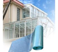 Plaque de polycarbonate 1,5 mm transparente pour toiture, isolante, imperméable et pare-soleil, en rouleau plastique pour jardinage, culture et véranda.(W1.5M,L10M)