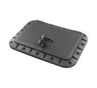 Plaque de pont carrée 35 x 25 cm - Port d'accès noir avec poignée extractible pour canoë bateau - Design discret - Sac étanche inclus - Plastique résistant aux intempéries - Système de verrouillage à