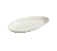 Plaque de porcelaine blanche, Assiettes ovales en porcelaine blanche de 40 et 45 cm for poisson cuit à la vapeur, homard et salade(18 inch)