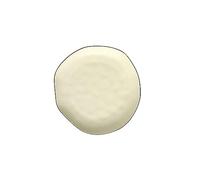 Plaque de porcelaine blanche, Assiettes plates en céramique, blanches et vertes, tailles S et L(White,Large)