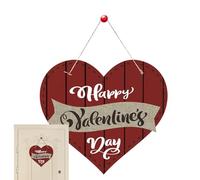 Plaque de porche de Saint Valentin - Plaque de bienvenue en forme de cœur - Décoration de Saint Valentin - Signe de cœur rouge - Patère décorative de porte en forme de cœur