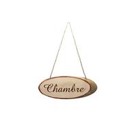 Plaque de porte chambre en rondin de bois