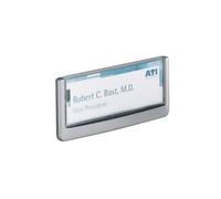Plaque de porte Clicksign en ABS - livrée avec kit fixations - L149 x H52,5 mm - Graphite