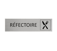 Plaque de porte CombiCraft Réfectoire en aluminium 165 x 45 mm avec ruban adhésif
