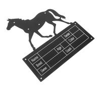 Plaque de Porte de Box pour Écurie en Fer Noir, Identification Cheval | Installation Polyvalente, Surface Lisse Facile à Nettoyer, pour Stables Privées et Entrées de Grange
