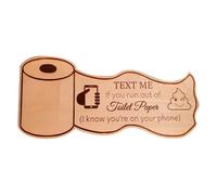 Plaque de porte de toilette élégante en bois | Design unique qui améliore le style de votre maison et parfaitement votre espace privé ! Dkh312 (Kaki, 20 cm)