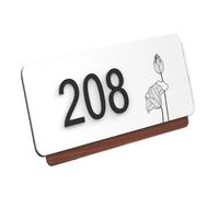 Plaque De Porte En Acrylique 3D, Numéro Maison for Villa, Magasin, Bureau, Appartement, Hôtel, Bar, Avec Autocollant Ou Maget, 1 Pièces(6,20cmx8cm)