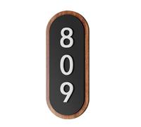 Plaque De Porte En Acrylique Avec Autocollant Ou Aimant, Numéro Maison for, Villa, Magasin, Bureau, Appartement, Hôtel, 1 Pièce(Black V1 Magnet,20cmx8cm)