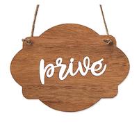 Plaque de porte en bois avec ventouse et cordelette Panneau ouvert fermé, pancarte toilettes, salle de bain... -