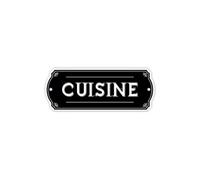 Plaque de porte en relief pour Cuisine en métal