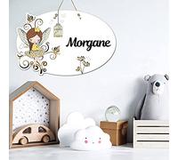 Plaque de Porte Fée Chambre Enfant - Pancarte en Plexi - Décoration Enfant Petite Fée - Lot de 2 Pieds en plexi + Renfort