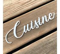 Plaque de Porte Maison - Toilettes, Salon, Chambre, Buanderie, Bain, Cuisine, Mot Décoratif Porte Autocollant 3D Plexi Noir Blanc Or Argent