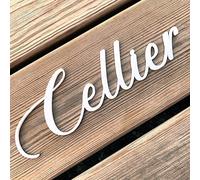 Plaque de Porte Maison - Toilettes, Salon, Chambre, Buanderie, Bain, Cuisine, Mot Décoratif Porte Autocollant 3D Plexi Noir Blanc Or Argent