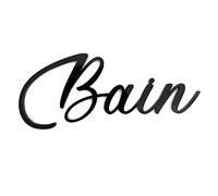 Plaque de Porte Maison - Toilettes, Salon, Chambre, Buanderie, Bain, Cuisine, Mot Décoratif Porte Autocollant 3D Plexi Noir Blanc Or Argent