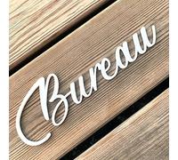 Plaque de Porte Maison - Toilettes, Salon, Chambre, Buanderie, Bain, Cuisine, Mot Décoratif Porte Autocollant 3D Plexi Noir Blanc Or Argent