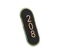 Plaque De Porte Moderne En Acrylique, Numéro Maison Avec Décoration Marbre for, Villa, Bureau, Appartement, Hôtel, 1 Pièces(V2,20cmx8cm)