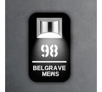 Plaque de porte solaire personnalisée, Numéro de porte personnalisé en acrylique, Plaque de porte éclairée par LED à énergie solaire, Convient aux cours, résidentiel et jardins