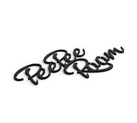 Plaque de porte, sous forme de plaque de porte, sous forme de pee pee room, noir