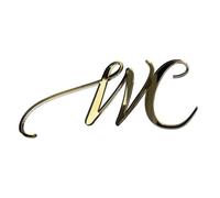 Plaque de porte WC, WC hommes, WC femmes wc Plexi Miroir Or