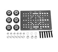 Plaque de portique pour imprimante 3D, Plaque de Tige de portique en Aluminium à rainure en V avec kit de poulie Compatible avec Les actionneurs linéaires NEMA OpenBuilds 20-80 mm