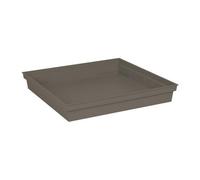 Plaque de pot de fleurs EDA Tuscany quadrillé Taupe 40 cm 40 x 40 x 5,9 cm