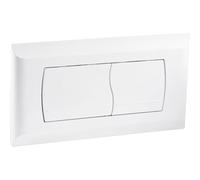Plaque de poussée à double chasse d'eau Compatible avec les composants de réservoir de toilette muraux dissimulés à bouton de couleur unie for Ge-berit Twinline 30 et UP130(White)