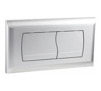 Plaque de poussée à double chasse d'eau Compatible avec les composants de réservoir de toilette muraux dissimulés à bouton de couleur unie for Ge-berit Twinline 30 et UP130(Matte Silver)