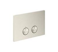 Plaque de poussée Hansgrohe AXOR FlushPlate 42531800 pour double chasse d'eau, en métal, finition acier inoxydable