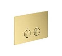 Plaque de poussée Hansgrohe AXOR FlushPlate 42531950 pour double chasse d'eau, en métal, laiton brossé