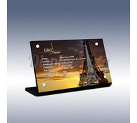 Plaque de présentation en acrylique pour Lego Tour Eiffel 10307 (jeu Lego non inclus)
