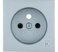 B.Carré/B.7 Plaque frontale de prise z/u avec diaphragmes de contact en aluminium 3965768994 hager polo 4011334456285