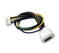 Plaque de prise de charge de type C avec bornes pour applications d'entrée d'énergie nécessitant une résistance à l'eau et une durabilité mécanique (blanc)