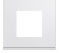 Hager - Plaque de prise Gallery WXP0002 - 1 poste - PVC - Blanc Pure
