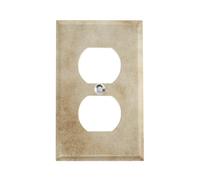 Plaque de prise murale imitation cuir plat pour interrupteur double, plaque pour prise simple ou double.