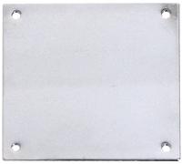 Plaque de propreté 120x80mm chromée poli - HERACLES - 251903