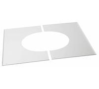 Plaque de propreté 41-80% Ø150 Inox galva Blanc mat ral 9020 POUJOULAT PDSER - 32150146