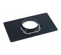 Plaque de propreté acier émail noir mat - 300 x 500 mm - diamètre 80 mm TEN