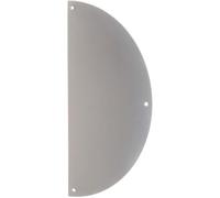 Plaque de propreté inox Demi-lune 300 x 150 mm Percée Duval