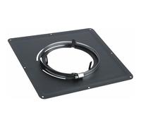 Plaque de propreté inox émail noir mat 400 x 400 mm - diamètre 125 mm TEN