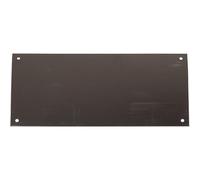 Plaque de propreté inox satiné - Rectangulaire - 300 x 150 mm - Percée - Duval