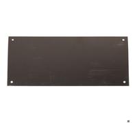 Plaque de propreté inox satiné Rectangulaire 300 x 150 mm Percée Duval