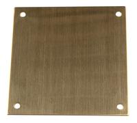 Plaque de propreté laiton Carrée 80 x 80 mm Percée Duval