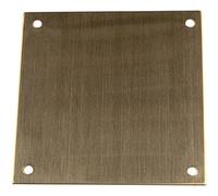 Plaque de propreté laiton Carrée 80 x 80 mm Percée Duval