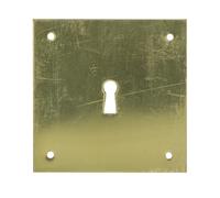Plaque de propreté laiton poli clé L 50x50mm - HERACLES - 251352-CLEL