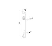 Plaque de propreté - LOCINOX - P00010142 SILV - Aluminium - Entraxe 92 mm - 180 x 32 mm