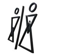 Plaque de Propreté Porte Stéréo personnalisé hommes et femmes décoration murale créative signalisation de toilette icône porte Wc signe plaque acrylique(Color-3)