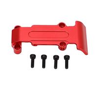 Plaque de protection arrière en alliage d'aluminium, accessoire de remplacement, pièces de mise à niveau adaptées à la voiture Traxxas E Revo 1/16 RC (Rouge)